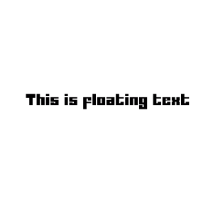 Floating Text Example