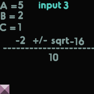 quadratics calculator